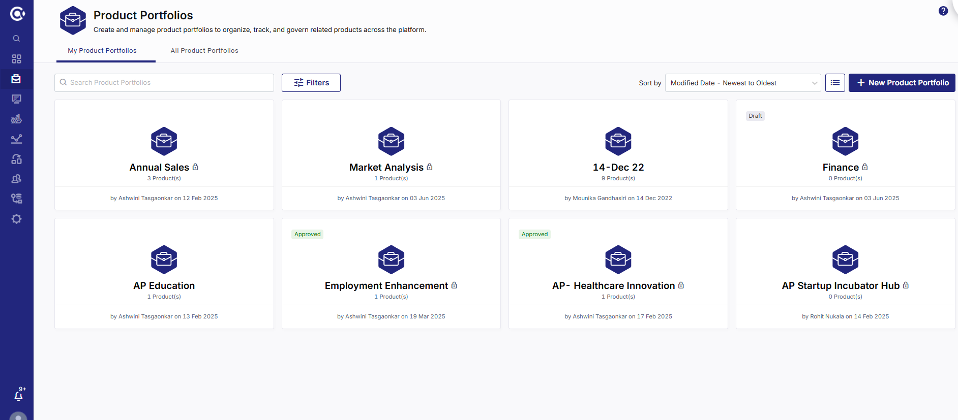 My Product Portfolios